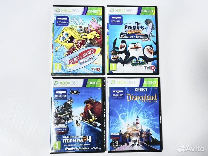 Новые диски для XBox 360 Kinect - 4 шт