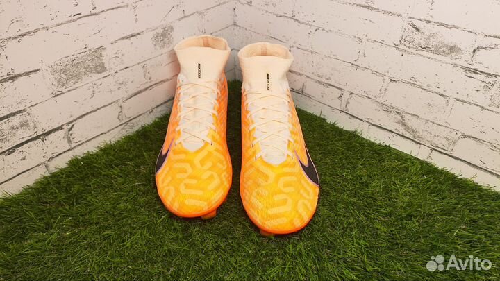 Футбольные бутсы nike air zoom оранжевые