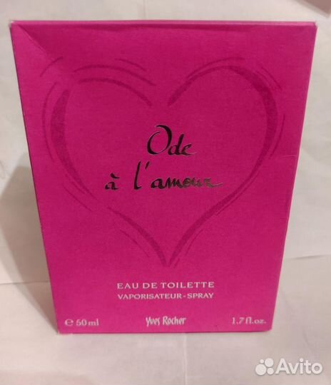 Туалетная вода Ode a L' amour (Yves Rocher)