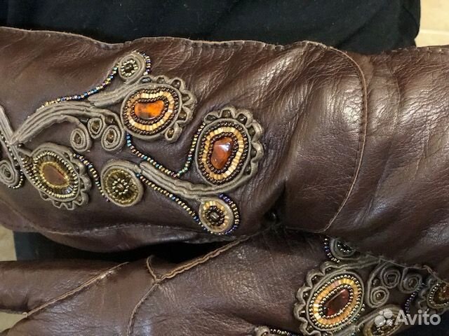 Перчатки кожа Италия Patrizia Peppe