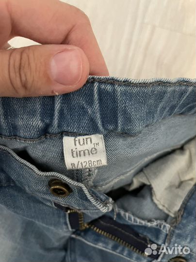 Вещи пакетом брюки и джинсы на девочку 128, 134