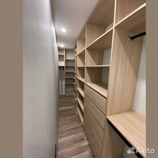 Гардеробная на заказ с гарантией 12 месяцев