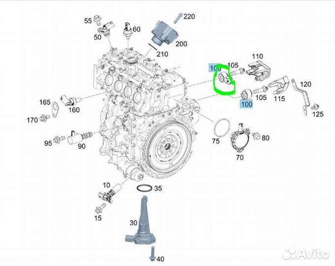 Датчик детонации Mercedes-Benz Cla-Class C118FC