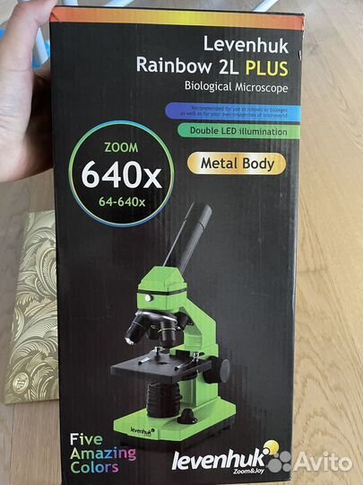 Микроскоп Levenhuk rainbow 2l plus сиреневый