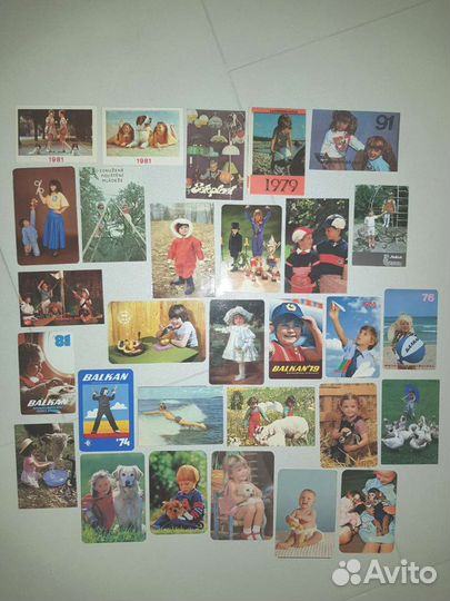 Коллекция иностранных календариков. Дети. 96 штук