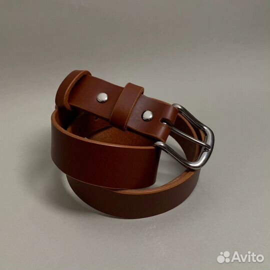 Вечный мужской ремень из кожи итальянского быка