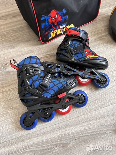 Роликовые коньки детские раздвижные набор 26-31р