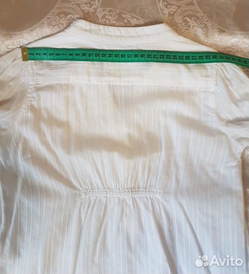 Блузка белая, хлопок, р.140