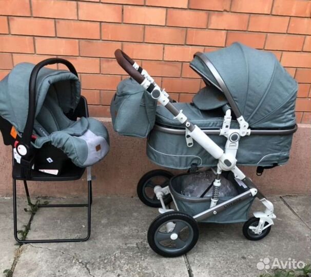 Коляска- трансформер 3в1 с перекидной ручкой