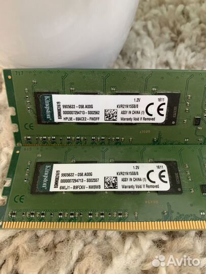 Память DDR4 8192MB 2133MHz Kingston