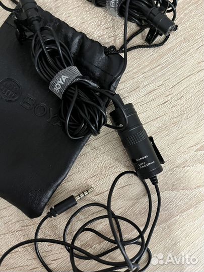 Петличный микрофон Boya двойной