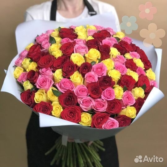 101 Роза цветы доставка 25 51 101 Роза