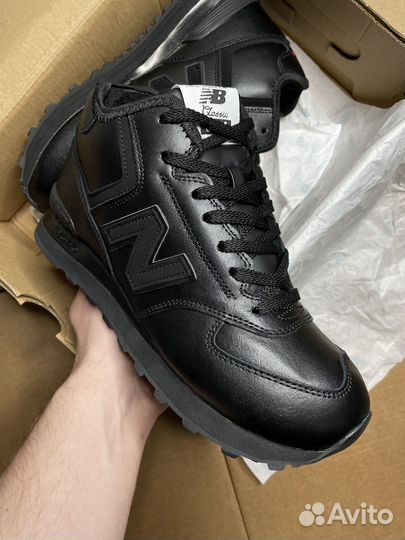 Черные New Balance 574 меховые