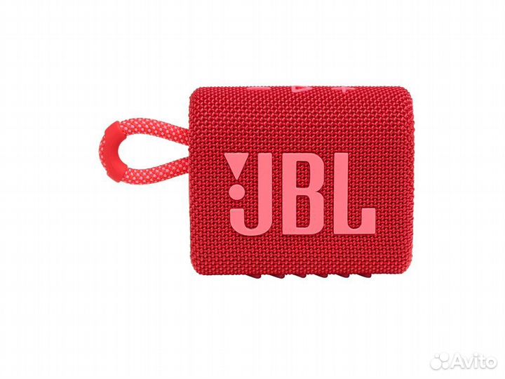 Колонка портативная JBL GO3, красная