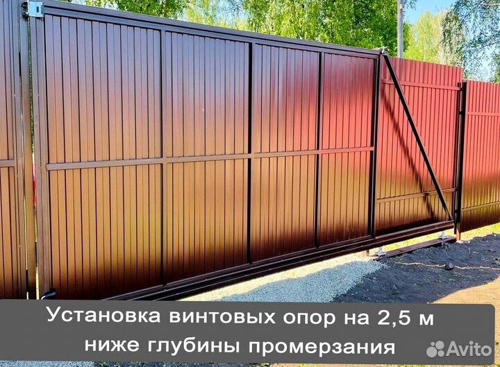 Откатные ворота под ключ