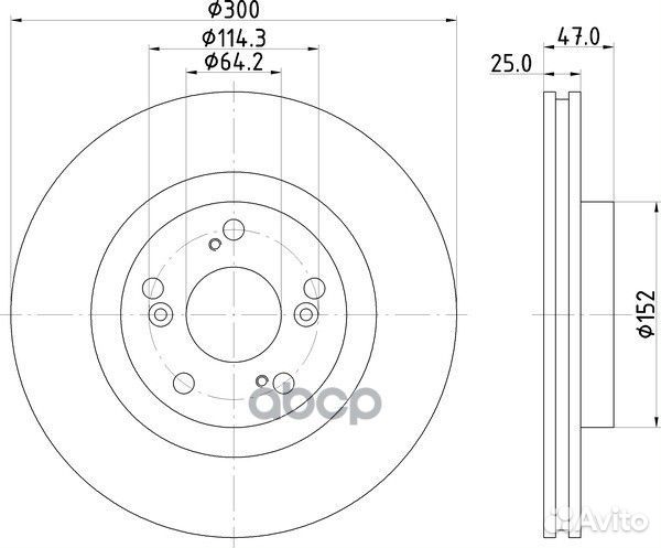 Диск тормозной перед ND8023K ND8023K nisshinbo