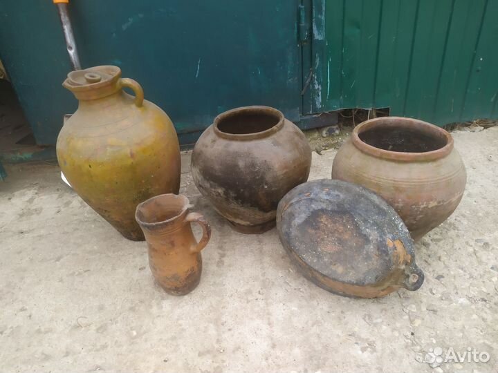 Старинная глиняная посуда 19 век