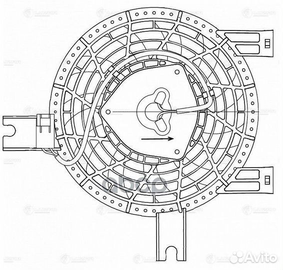 Крыльчатка с эл. мотором toyota land cruiser 10