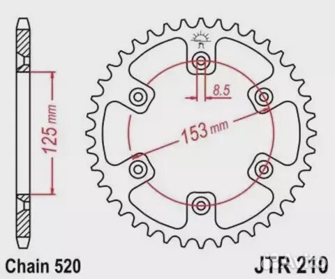 Звезда ведомая JTR210 43