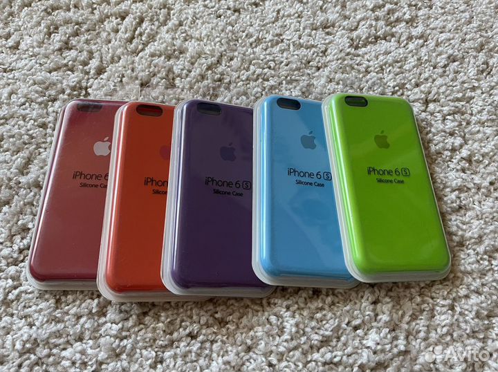 Чехлы на iPhone 6s silicone case и 5