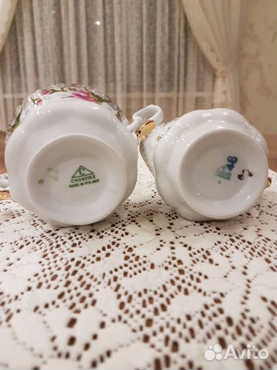 Сахарница,молочник и тарелка Польша