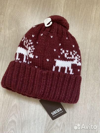 Шапка с оленями шерсть original siberia