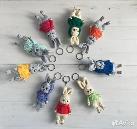 Брелок ручной работы Зайка