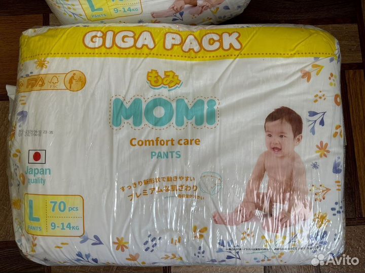 Momi Подгузники трусики размер 4 L 70шт