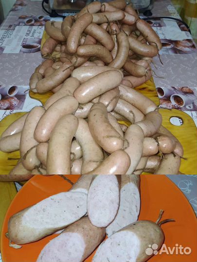 Домашняя докторская колбаска, сосиски, сардельки