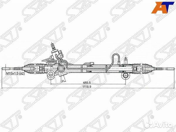 Рейка рулевая toyota highlander/RX350 03-08 LHD