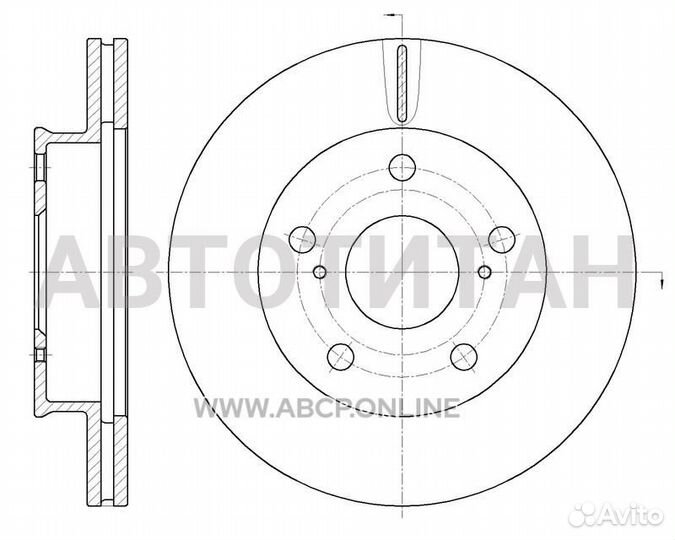 Диск тормозной вентилируемый G-brake GR-20596
