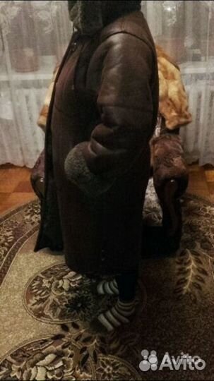 Зимнее пальто-дубленка