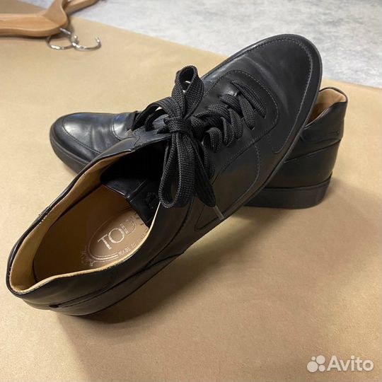 Мужские кожанные кеды Tods Италия Оригинал Zegna