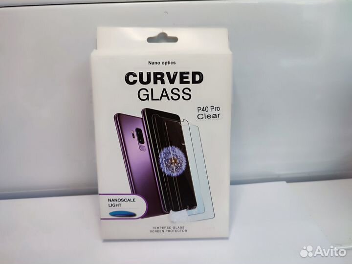 Защитное стекло UV glass Huawei P40 Pro 3D черное