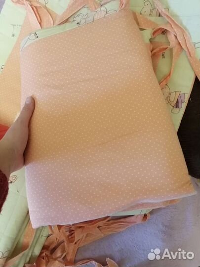 Бортики в кроватку +балдахин на кровать