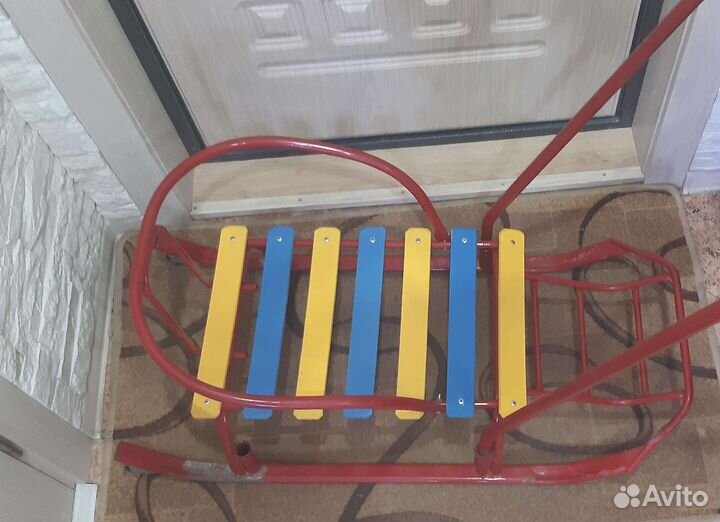 Детские санки с сиденьем Ника