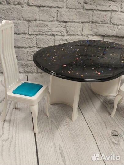 Мебель для кукол барби столовая Огонек