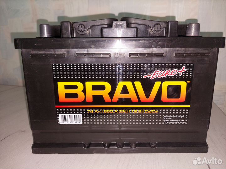 Аккумулятор bravo 75Ач 650A б/у