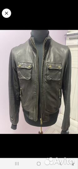 Куртка кожаная dsquared оригинал муж 48