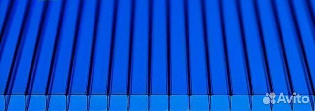 Поликарбонат сотовый 10 мм Синий Ultramarin