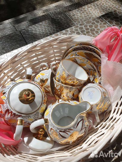 Кофейный сервиз фарфор лфз СССР
