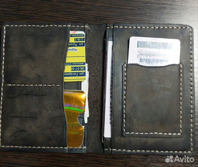 Мужское кожаное портмоне ручной работы