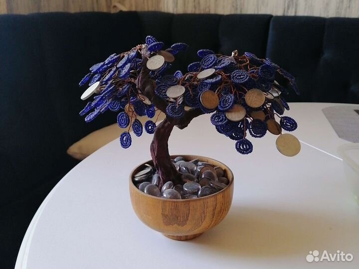 Денежное дерево из бисера