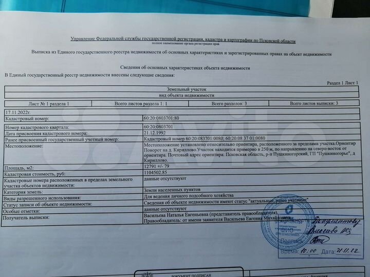 Участок 1,27 га (СНТ, ДНП)