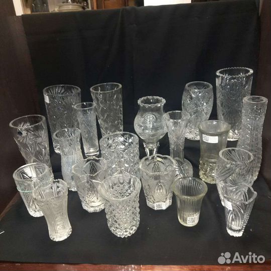 Антикварные хрустальные вазы