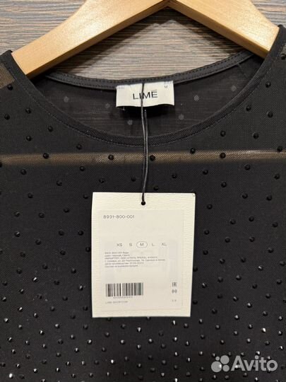 Боди lime в стразах M