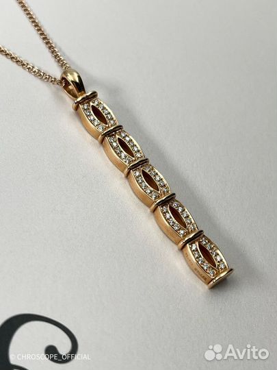 Золотая подвеска Franck Muller curvex link