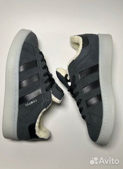 Кроссовки Adidas Campus Grey с мехом