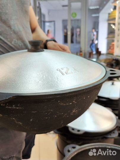 Узбекские чугунные казаны премиум Baraka +шумовка