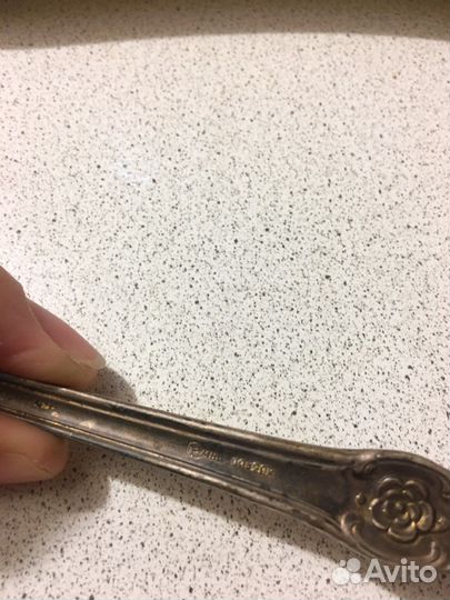 Вилка и чайная ложка мельхиор СССР